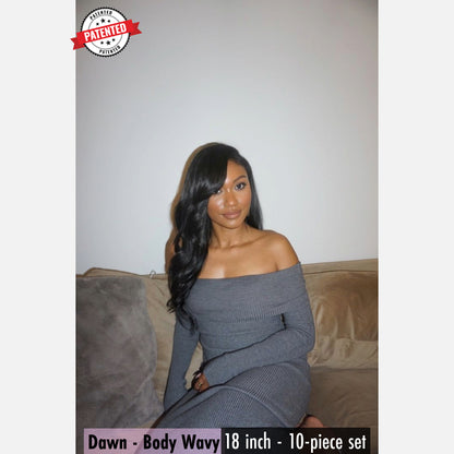 Dawn - Cambodian Body Wavy -  InVisiRoot® Clip-ins (AKA TrueRoot™ Clip-ins)