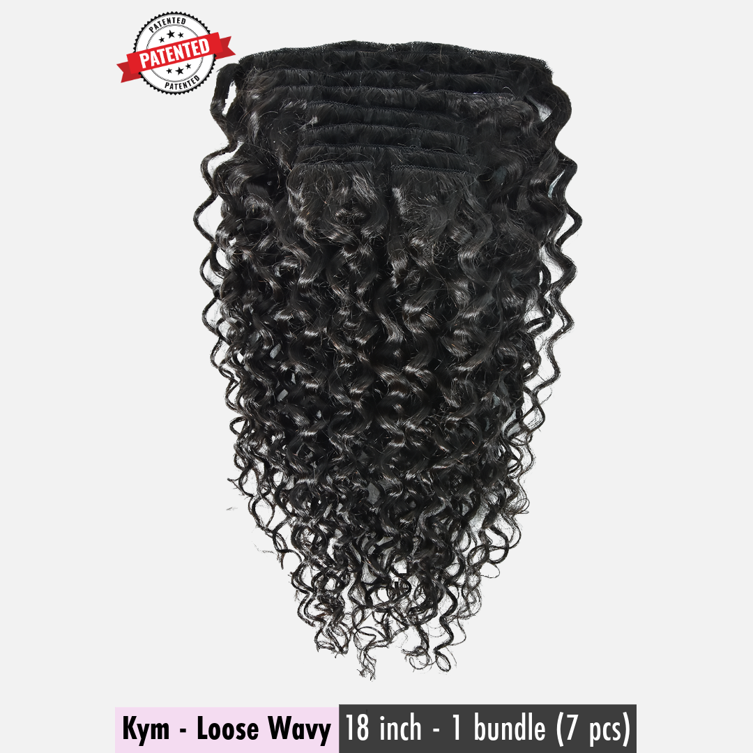 Kym Cambodian Loose Wavy - InVisiRoot® Clip-ins (AKA TrueRoot™ Clip-ins)