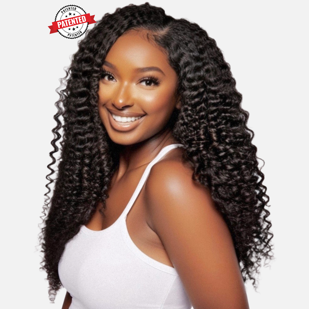 Kayla (3c Loose Kinky Curly) -  Virgin Burmese Hair - 10 Minute Sew-in™️ U Part Wig & Optional InVisiRoot® Closure