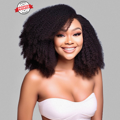 Jennifer - 4c - Virgin Burmese Hair - Kinky Coily - InVisiRoot® Thin-Part™️Wig